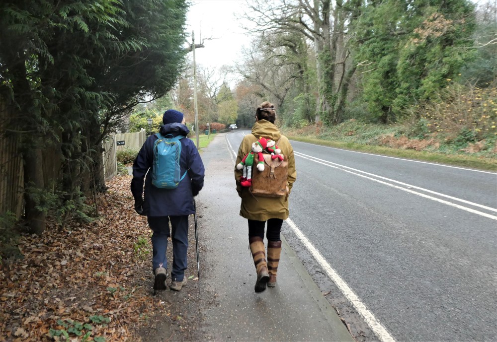 West Lavington Christmas walk on 15th December 2021 Midhurst Footpath